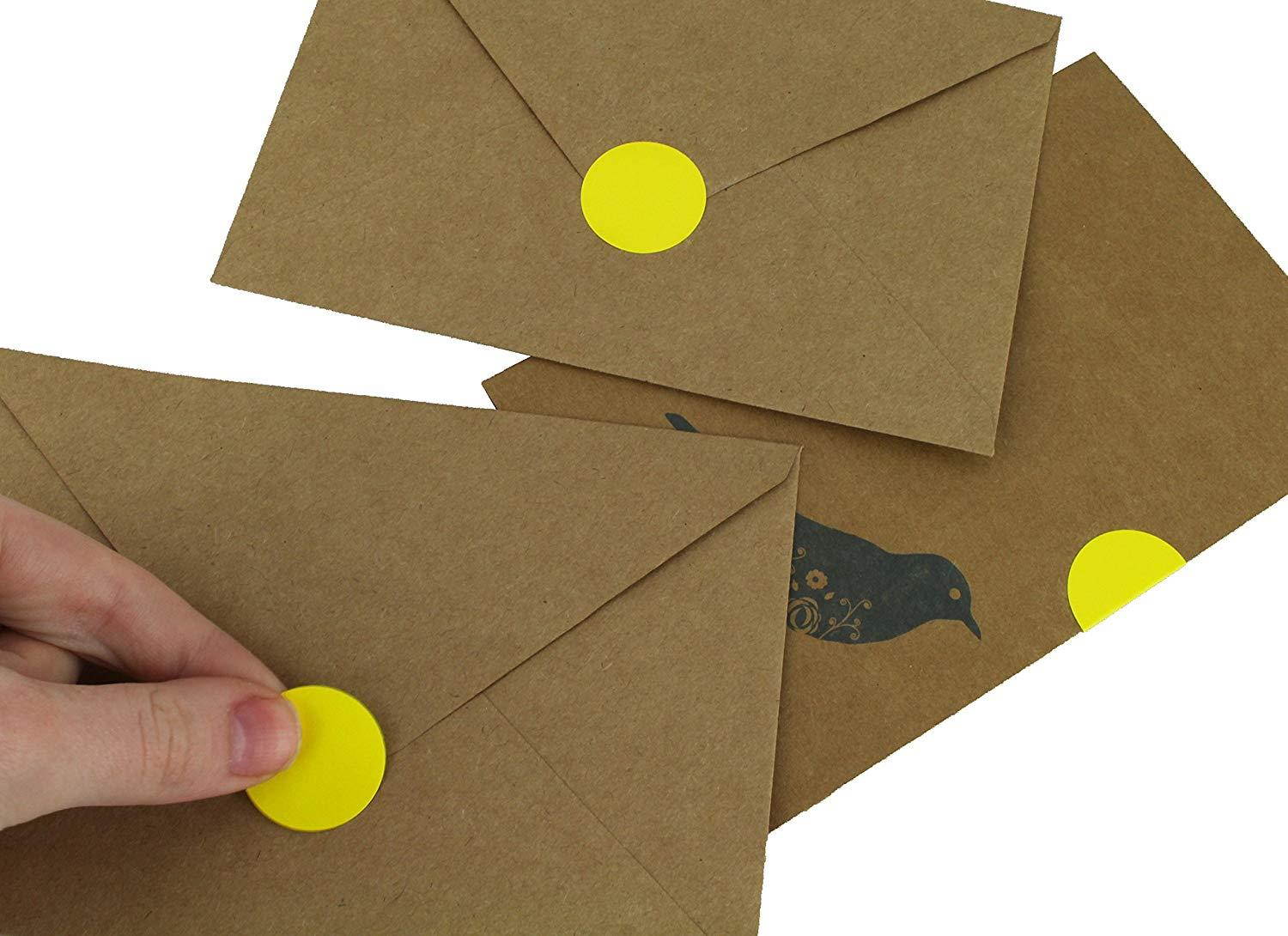 ChromaLabel 1 inch Removable Color-Code Dot Labels | 1,000/Dispenser Box (Yellow)