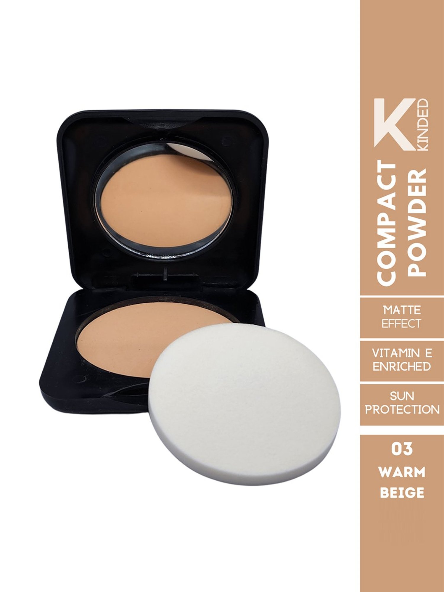 KINDED Compact Powder 03 Warm Beige - 9 gm