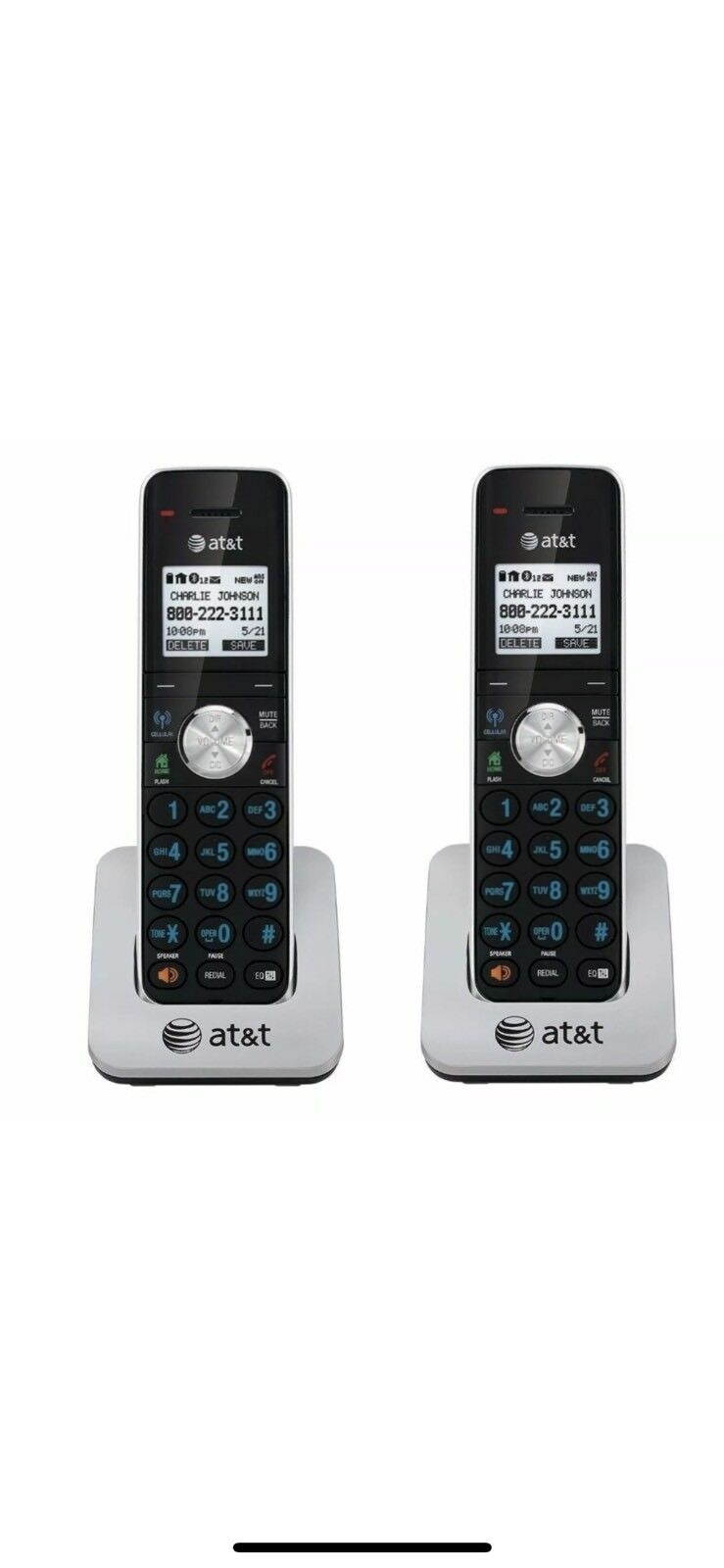 2 x AT&T TL90071 Dect 6.0 Extra Handset / Charger for TL96271, TL96371, TL96471