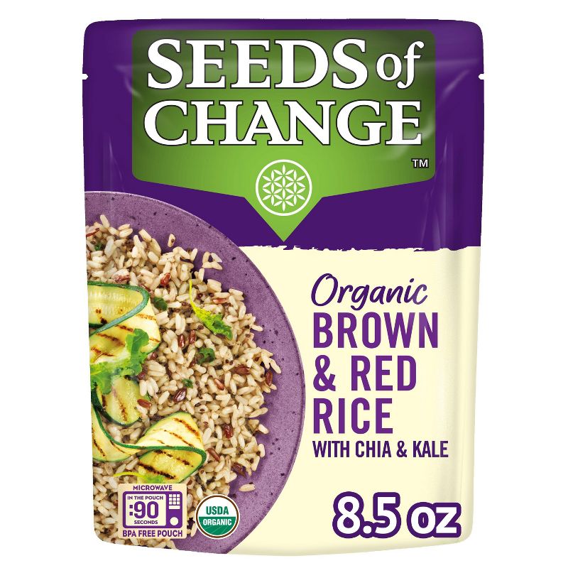 Seeds of Change Organic Brown & Red Rice with Chia & Kale - 8.5oz