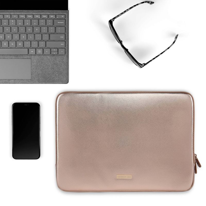 Dabney Lee 14" Laptop Sleeve - Crosshatch Champagne/Ivory