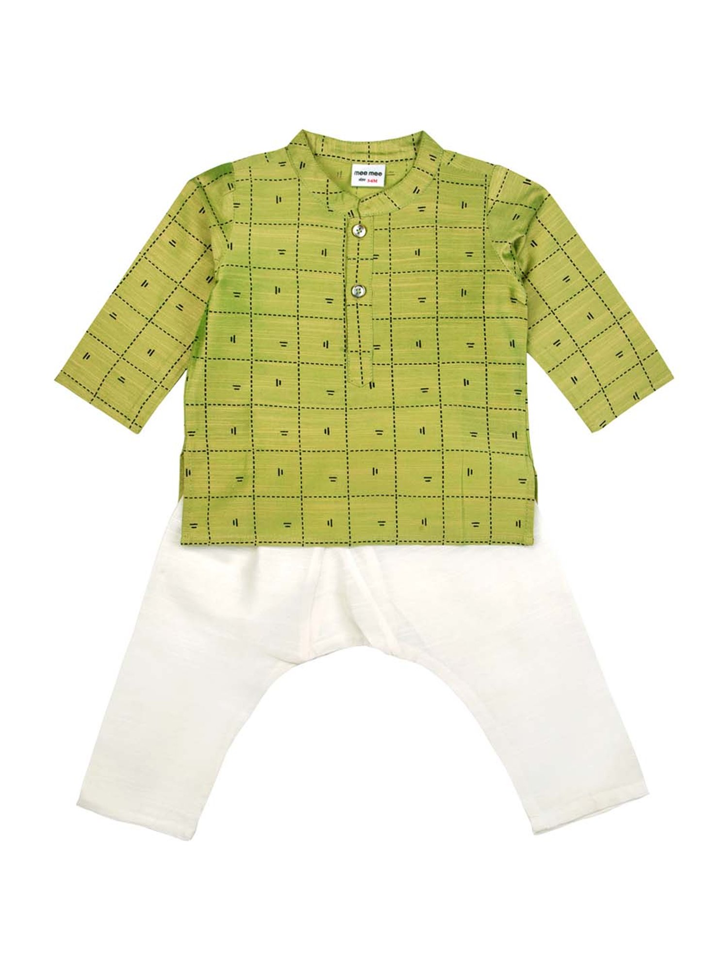 Mee Mee Kids Green Printed Kurta Set