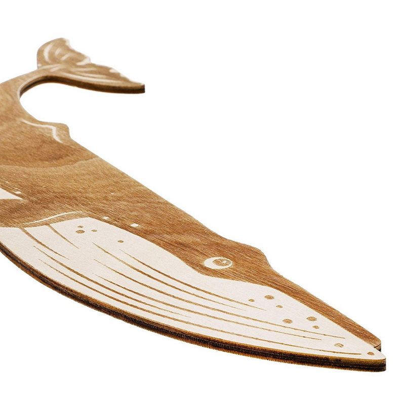 5 Pack Ocean Sea Life Unfinished Wood Cutouts, DIY Shark Dolphin Whale Painting, Arts and Crafts for Kids, 5 Designs, Assorted Sizes