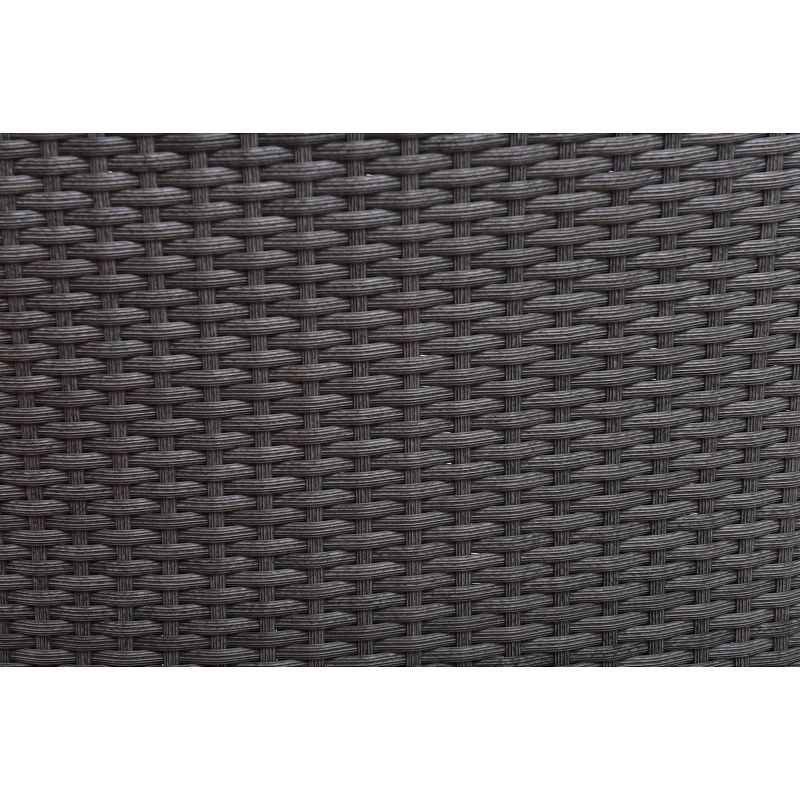 Livorno 5pc Round Teak Finish/Wicker Patio Dining Set - Gray - Amazonia