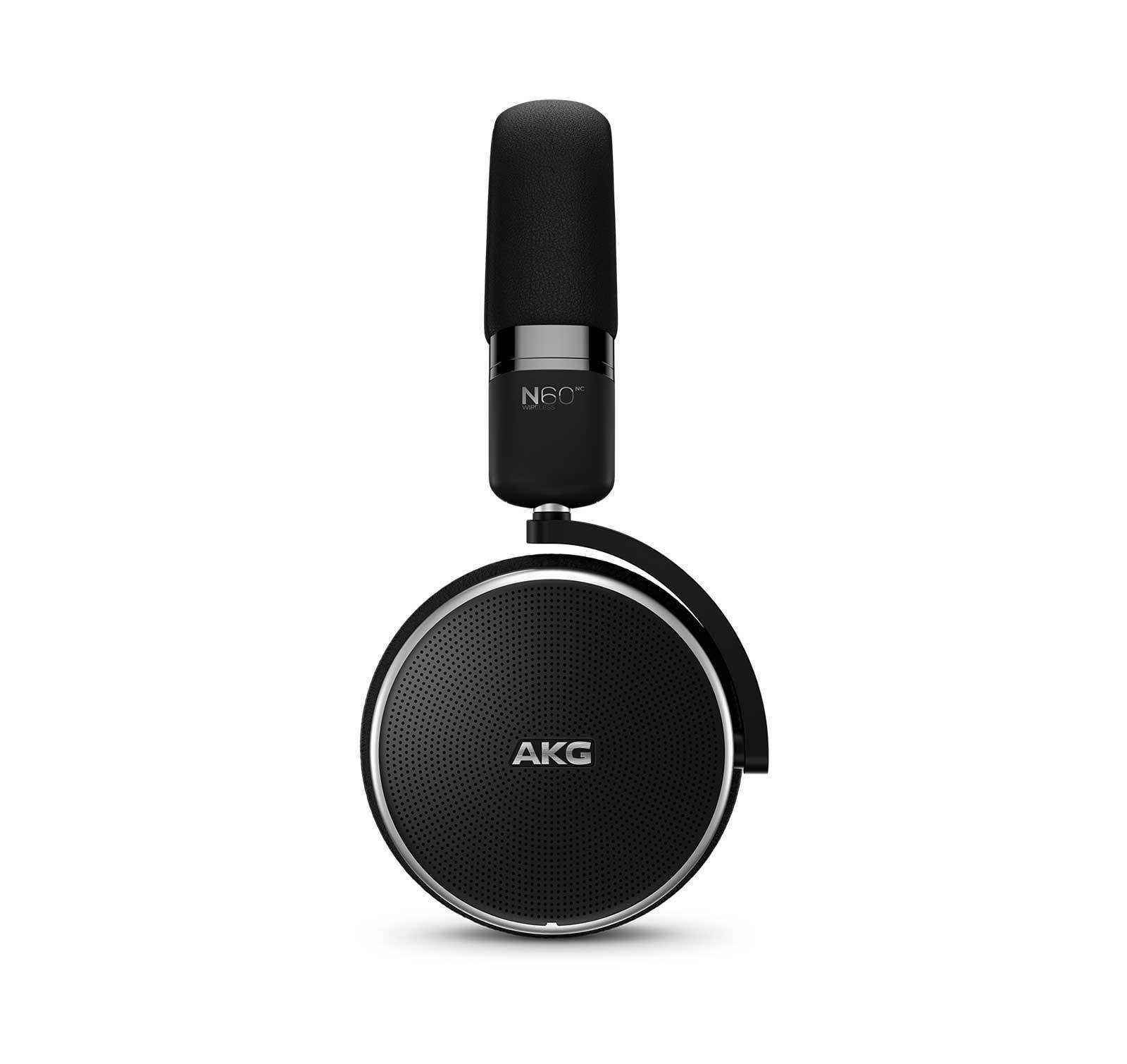 AKG N60NC On-Ear Noise-Cancelling Bluetooth Headphones with Built-In Remote and Mic (Black)