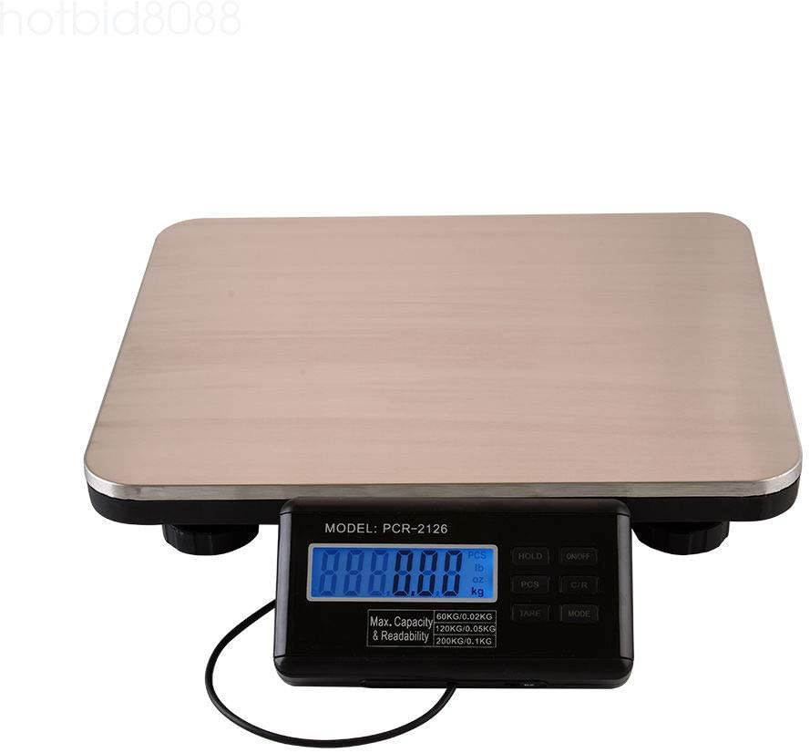 New 400lb Digital Shipping Scale 16.75" x 13.75" Platform Floor Bench