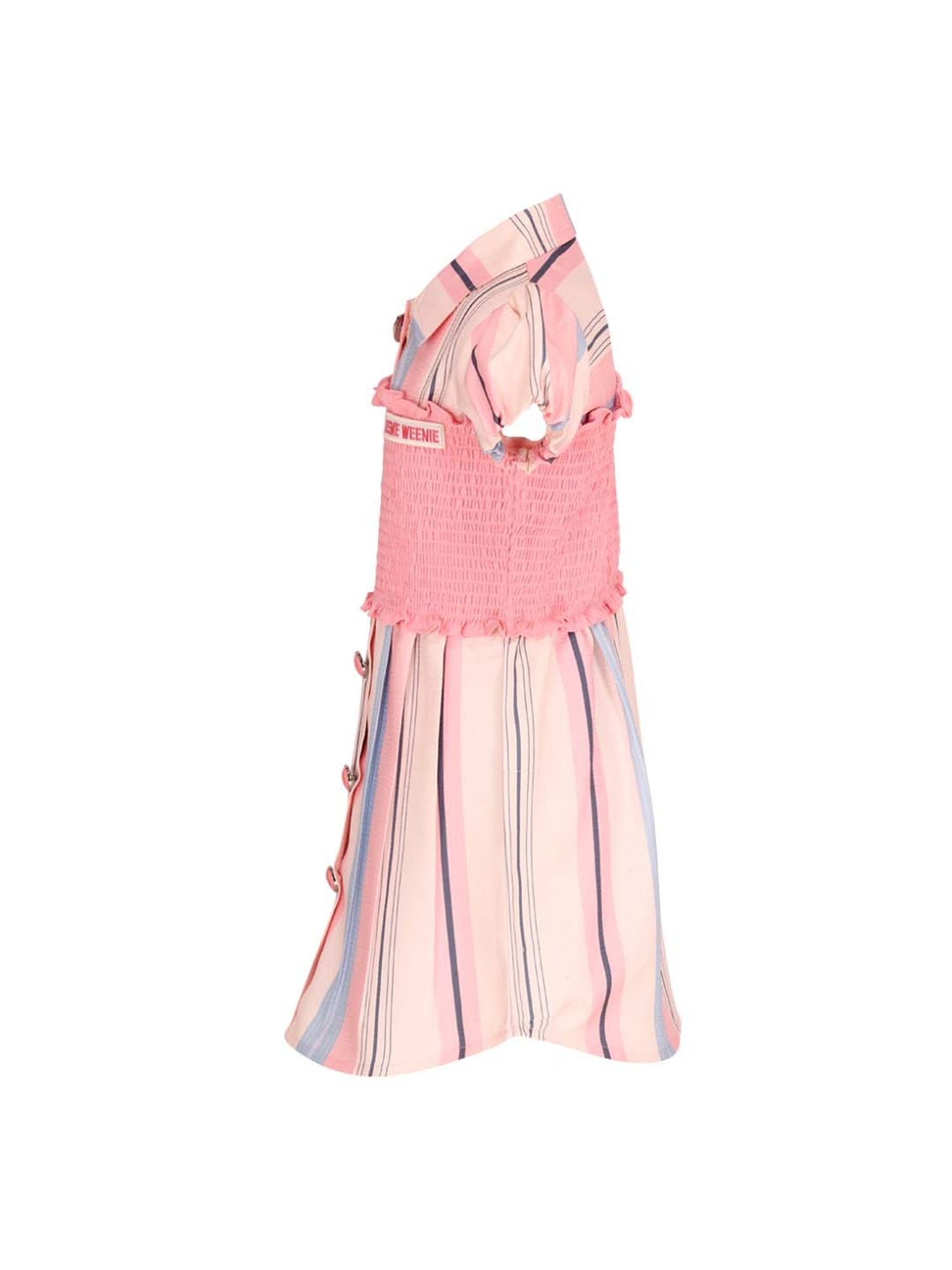Cutecumber Kids Pink & Blue Striped Dress