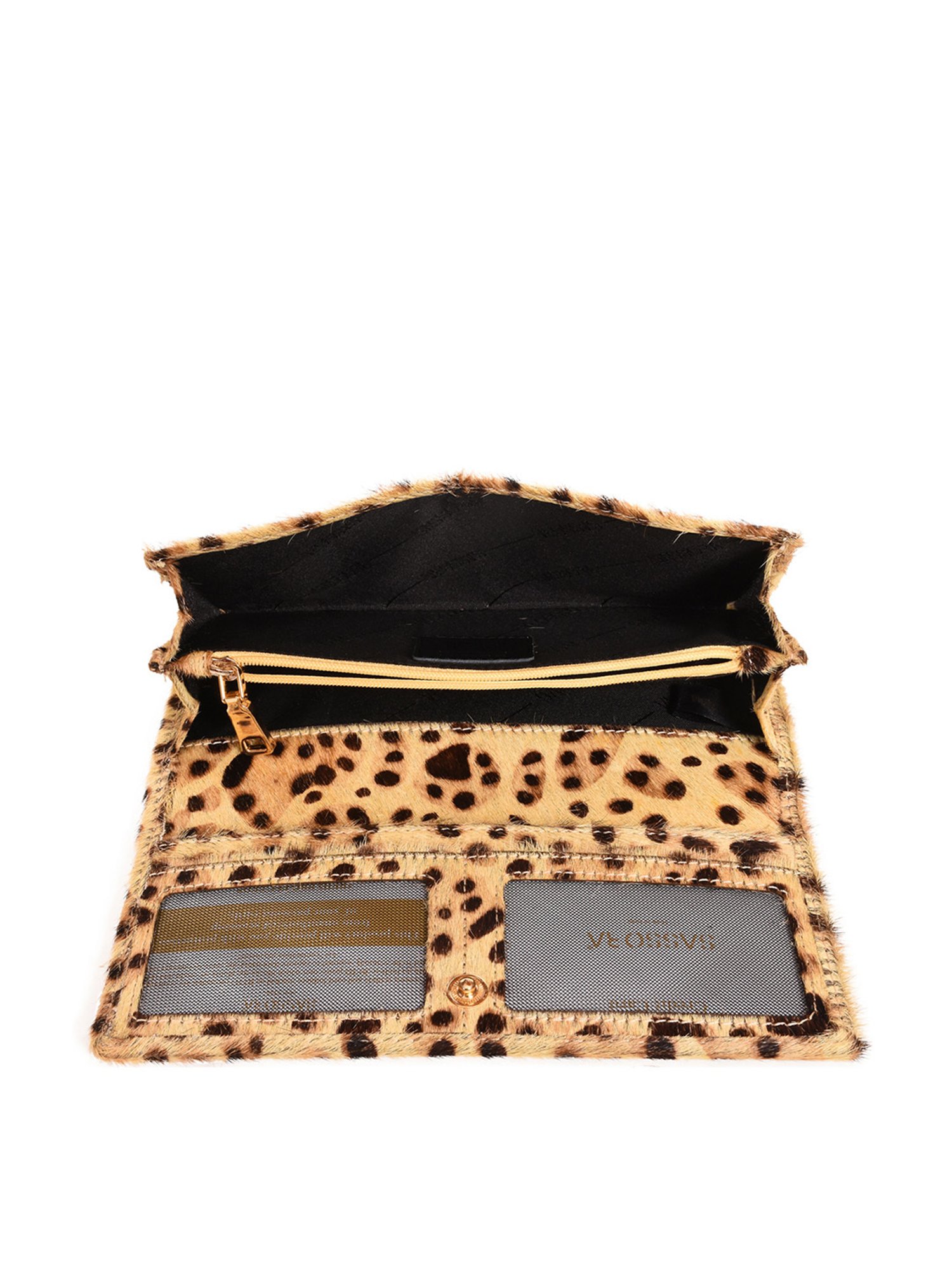 SASSORA Yellow Printed Rfid Wallet for Women