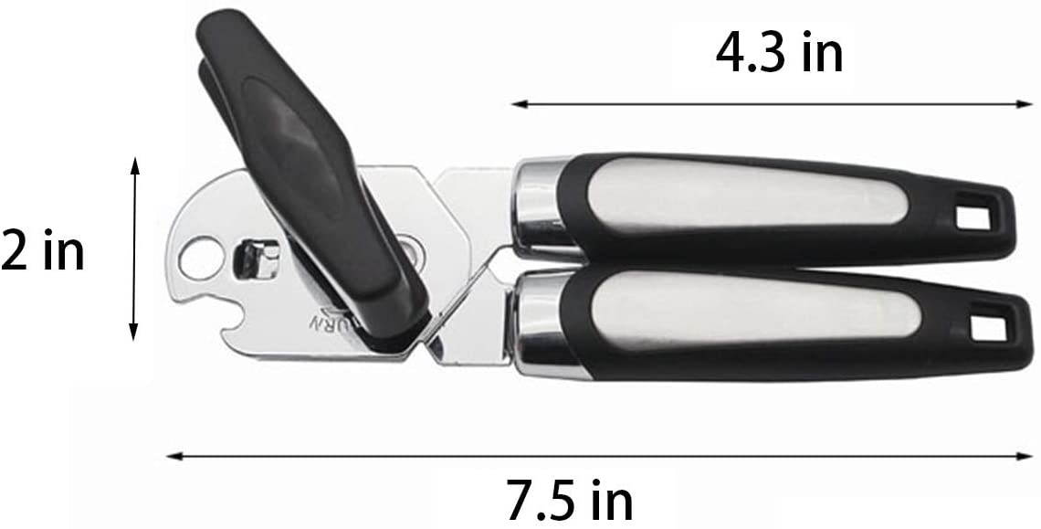 Can Opener Safety Cut 3-in-1 Durable Stainless Steel Can Opener Manual Smooth Edge Food Can Openers Bottle Kitchen