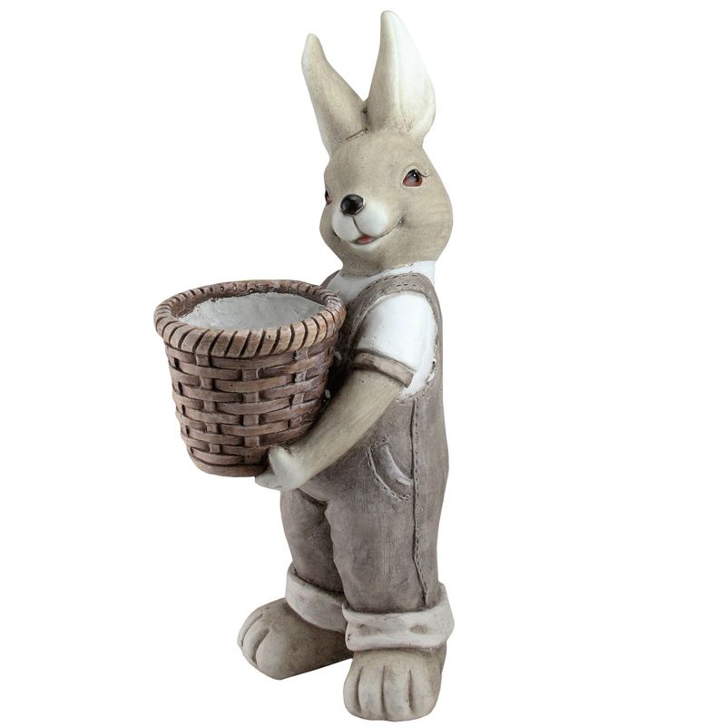 Northlight 17.5" Easter Bunny Rabbit Boy Outdoor Garden Planter - Gray