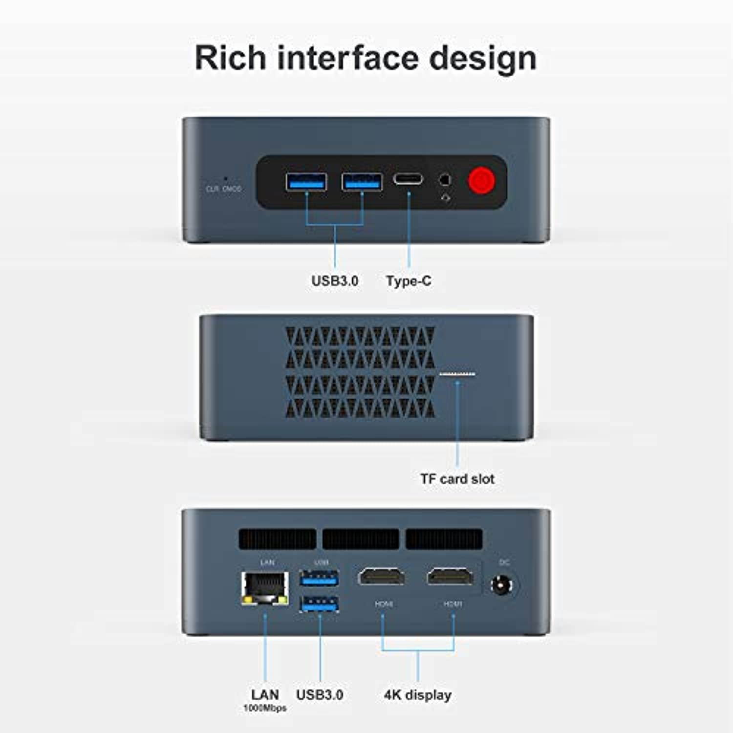 Mini PC SEi8 8th Generation Intel i5-8259U Processor,?up to 3.8GHz? Windows 10 Pro Mini Computer with 16G DDR4 RAM/512GB M.2 NVME SSD,Supports 6MB Smart Cache,4K@60Hz Dual HDMI,WIFI6,BT5.0