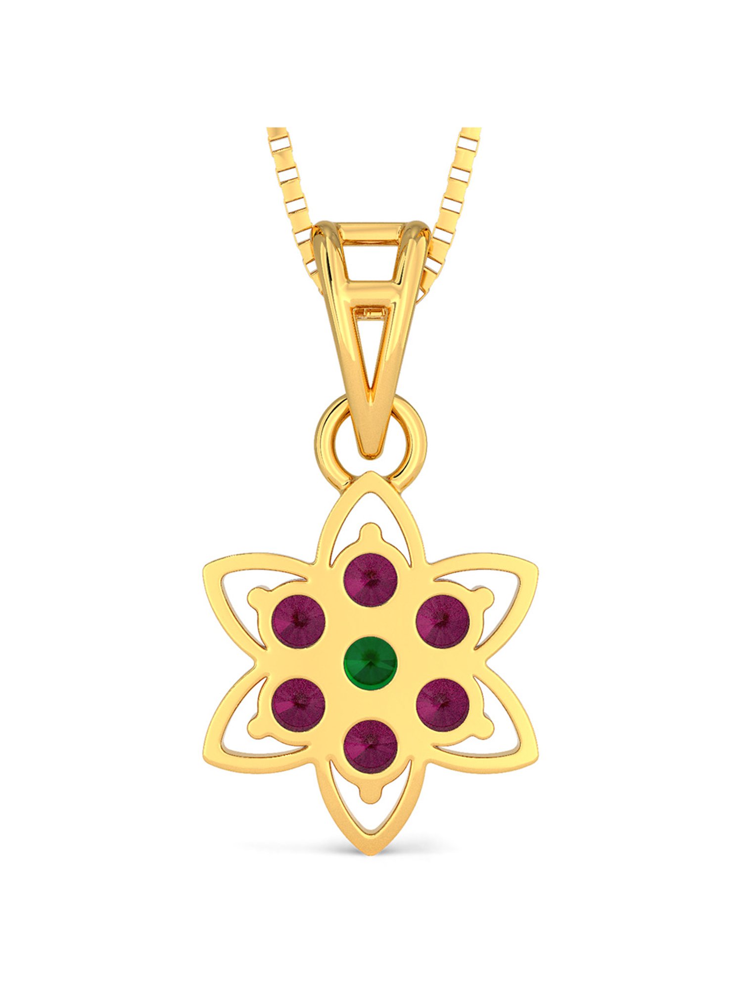 Joyalukkas 22k Gold Floral Pendant Set for Women