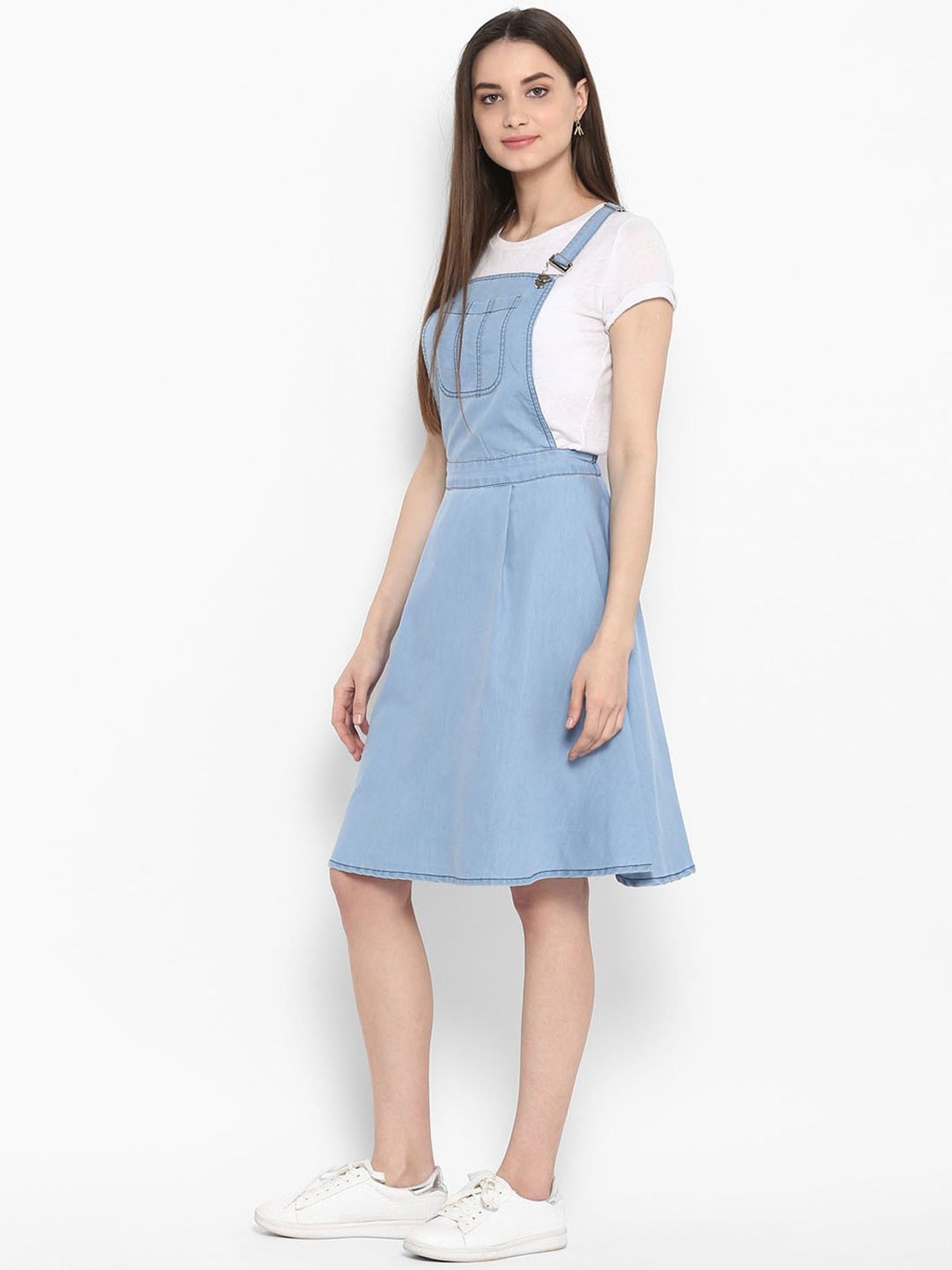 StyleStone Light Blue Regular Fit Shift Dress