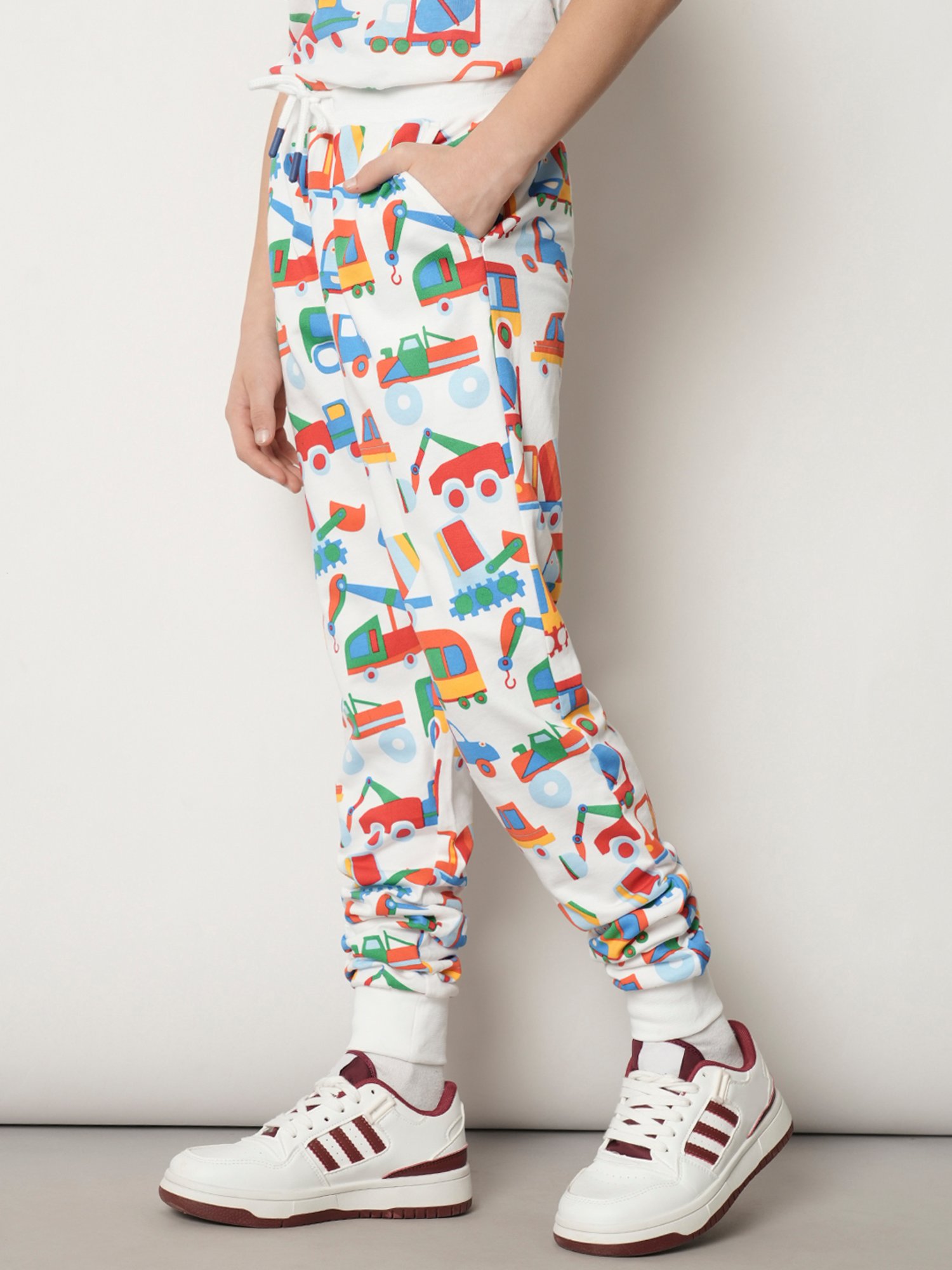 Jack & Jones Junior White Printed Trackpants