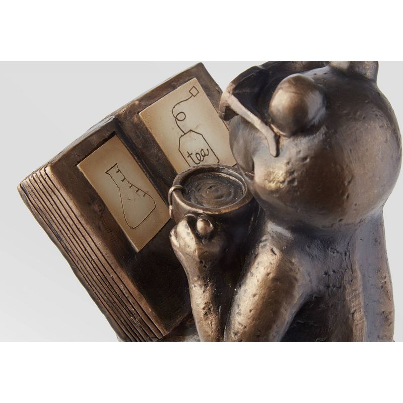 14.5" Polyresin Great Horned Owl on Stump Black - Hi-Line Gift