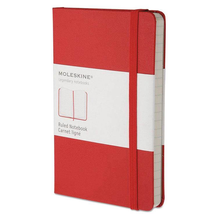 Hard Cover Notebook, Plain, 5 1/2 x 3 1/2, Red Cover, 192 Sheets HBGMM710R