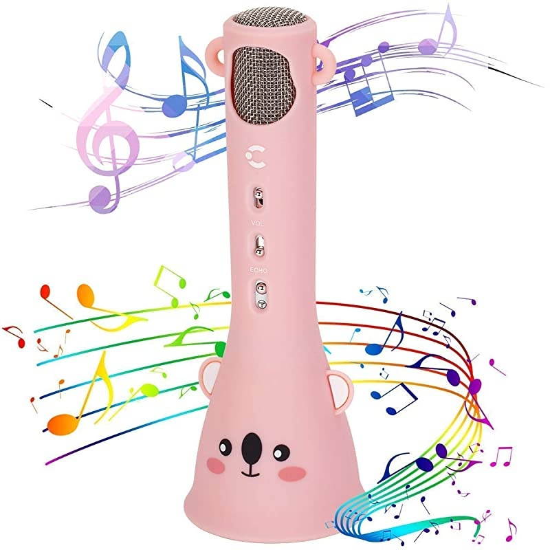 Karaoke Microphone for KidsWireless Microphones Kids Karaoke Machine with Speaker Wireless Echo Voice Recording
