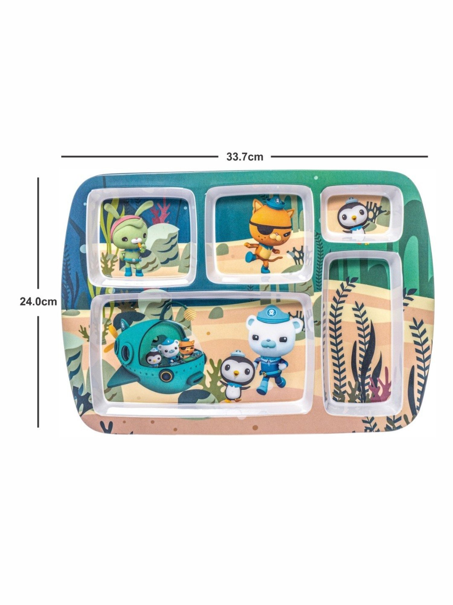 Nestasia Premium Quality Mandala Yellow Spiral Printed Square Shaped Ceramic Plate With Handle