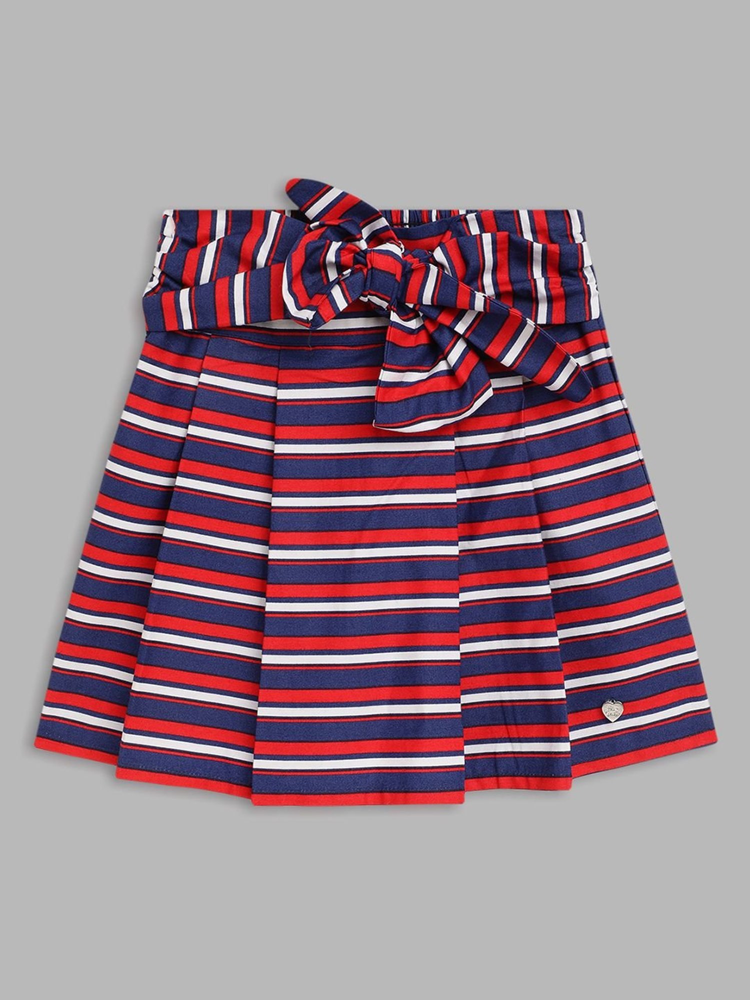 Blue Giraffe Kids Multicolor Cotton Striped Skirt