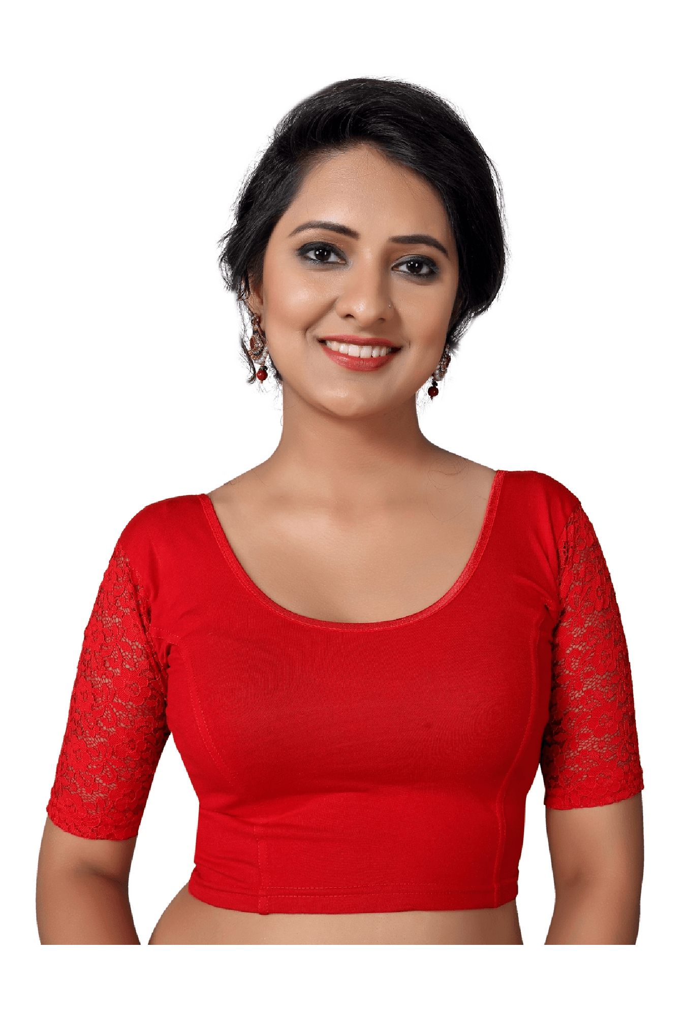 Salwar Studio Red Textured Blouse