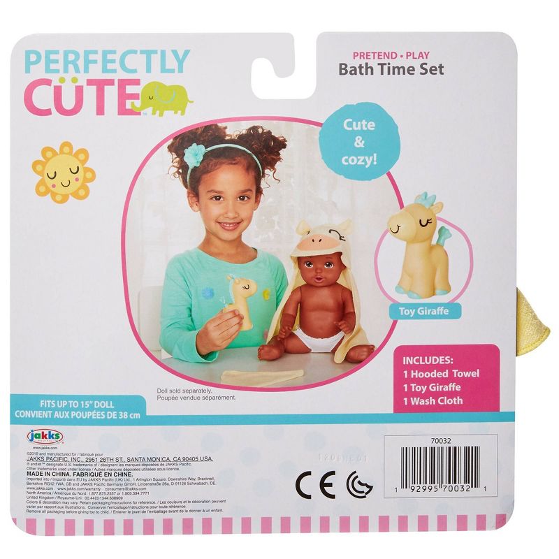 Perfectly Cute Bath Time 3pc Set - Giraffe