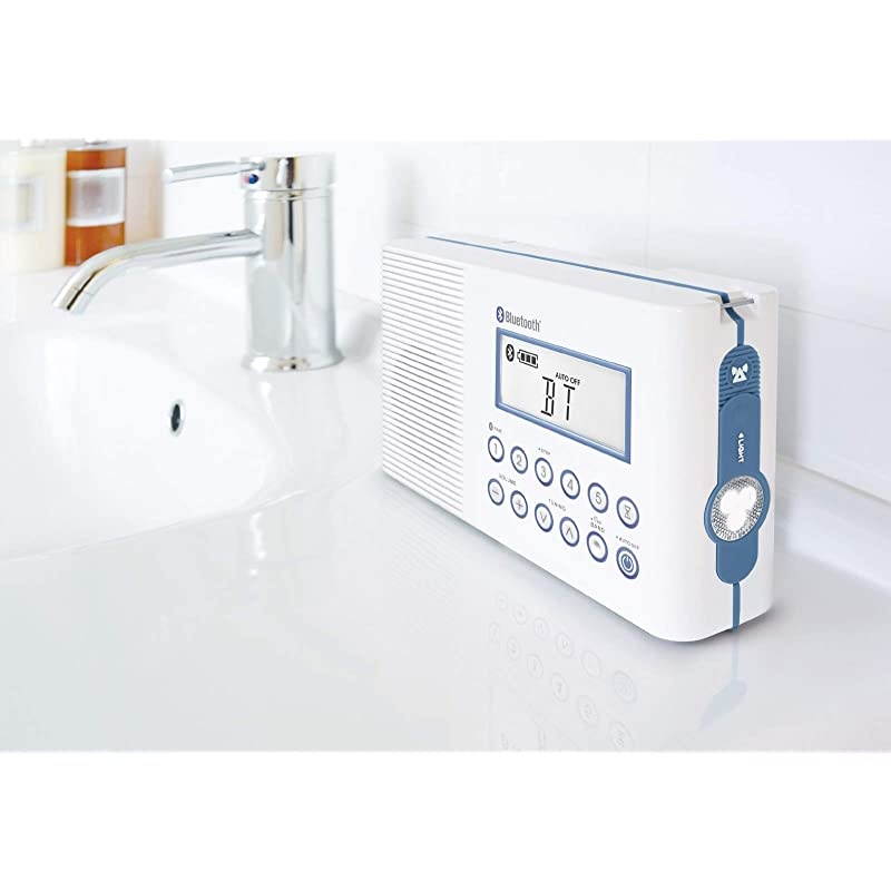 H202 Portable AMFMWeather Alert Bluetooth Digital Tuning Waterproof Shower Radio