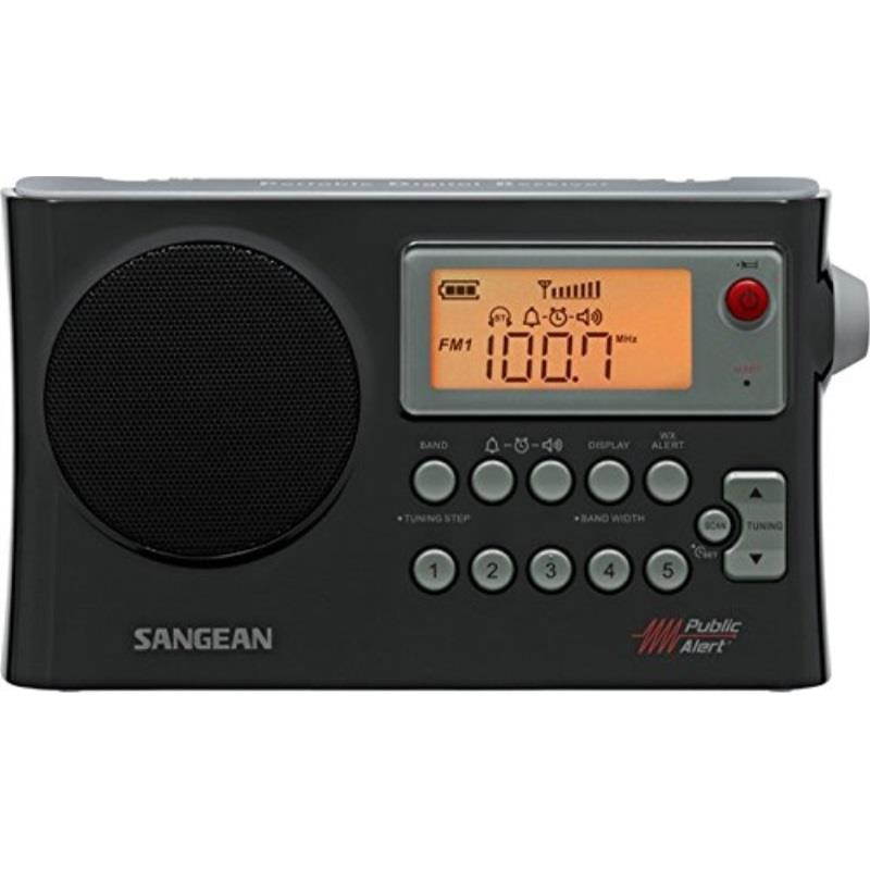 sangean prd4w am/fm weather alert portable radio with bandwidth narrowing, am auto tracking