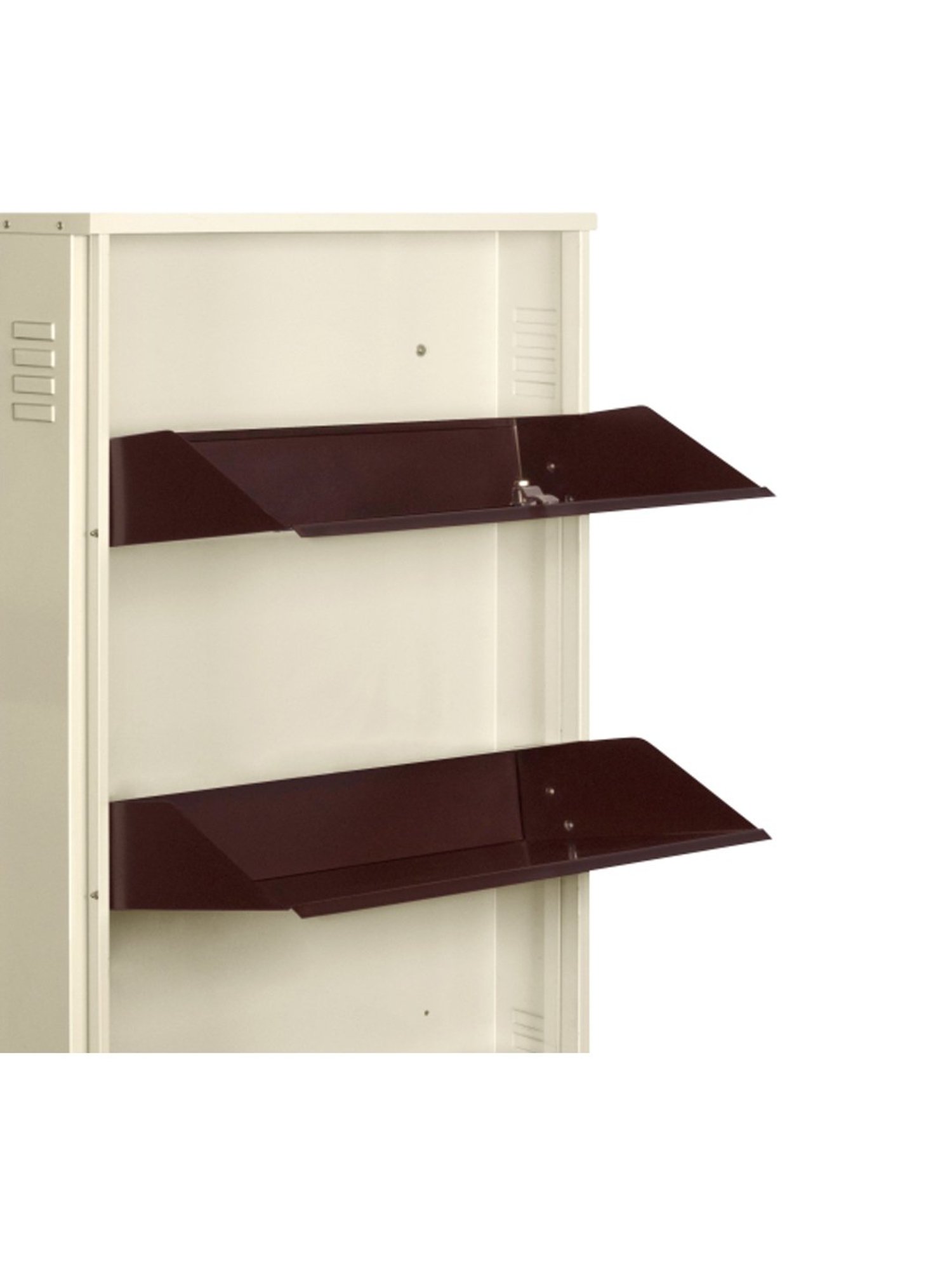 Delite Kom Metal Shoe Rack - 20" 3 Shelf, Ivory Coffee, PowderCoat, Wall Mount, DIY
