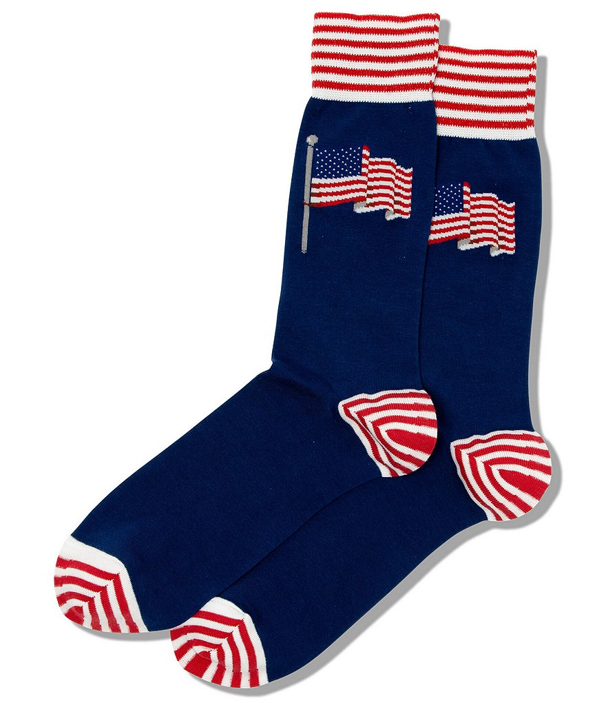 Hot Sox American Flag Crew Socks
