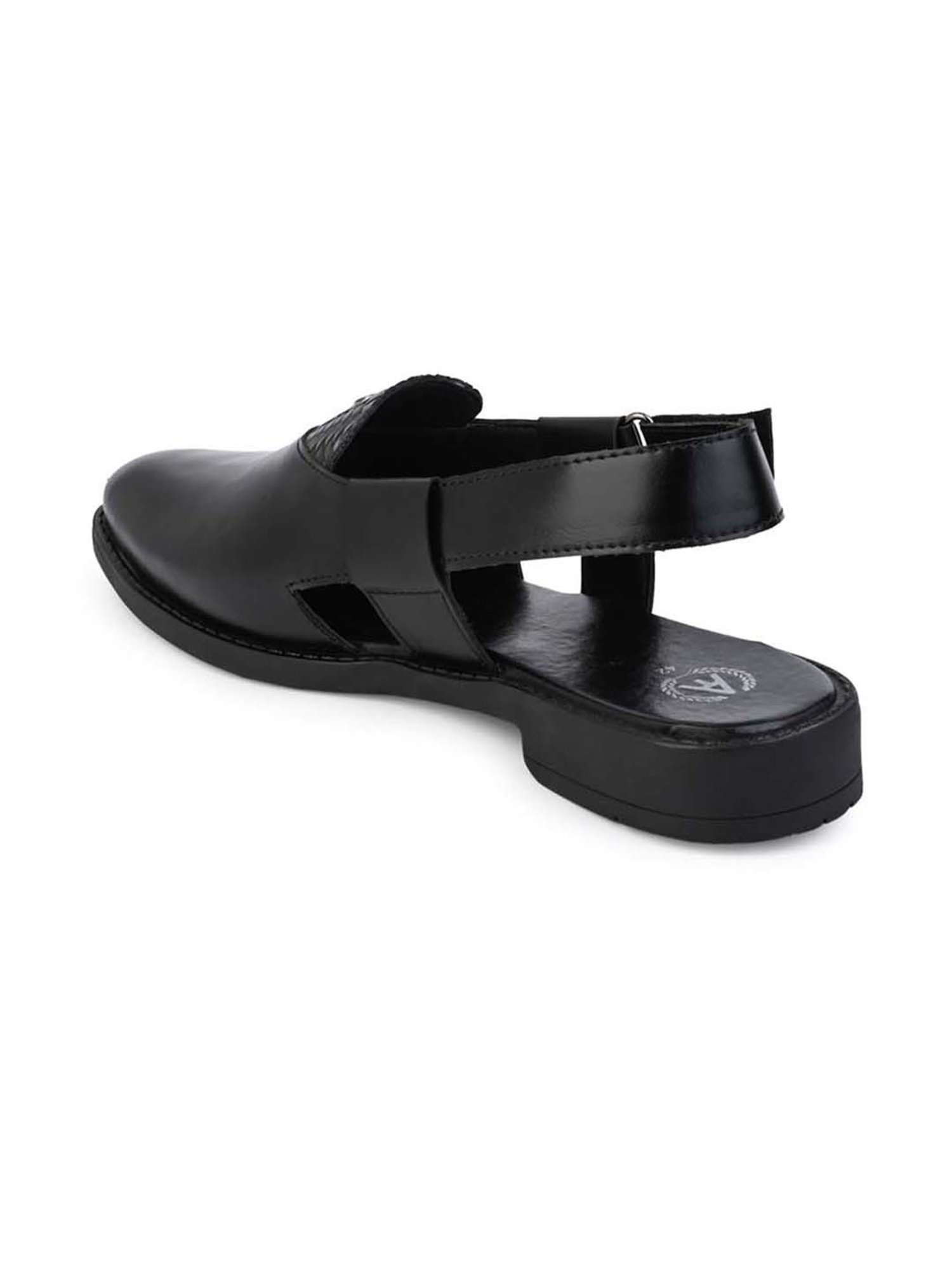Alberto Torresi 
 Men's Black Back Strap Sandals