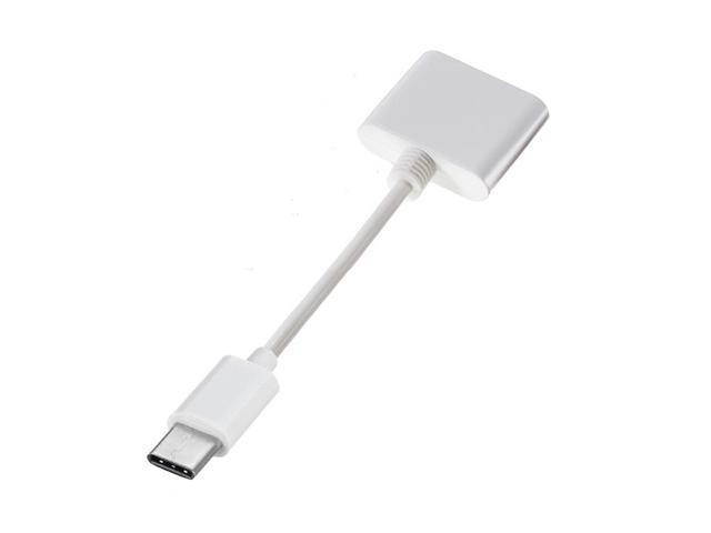 Dock Connector 30Pin Female to USB 3.1 Type-C USB-C Male Data and Power Charge Adapter Cable White for Phone Tablet