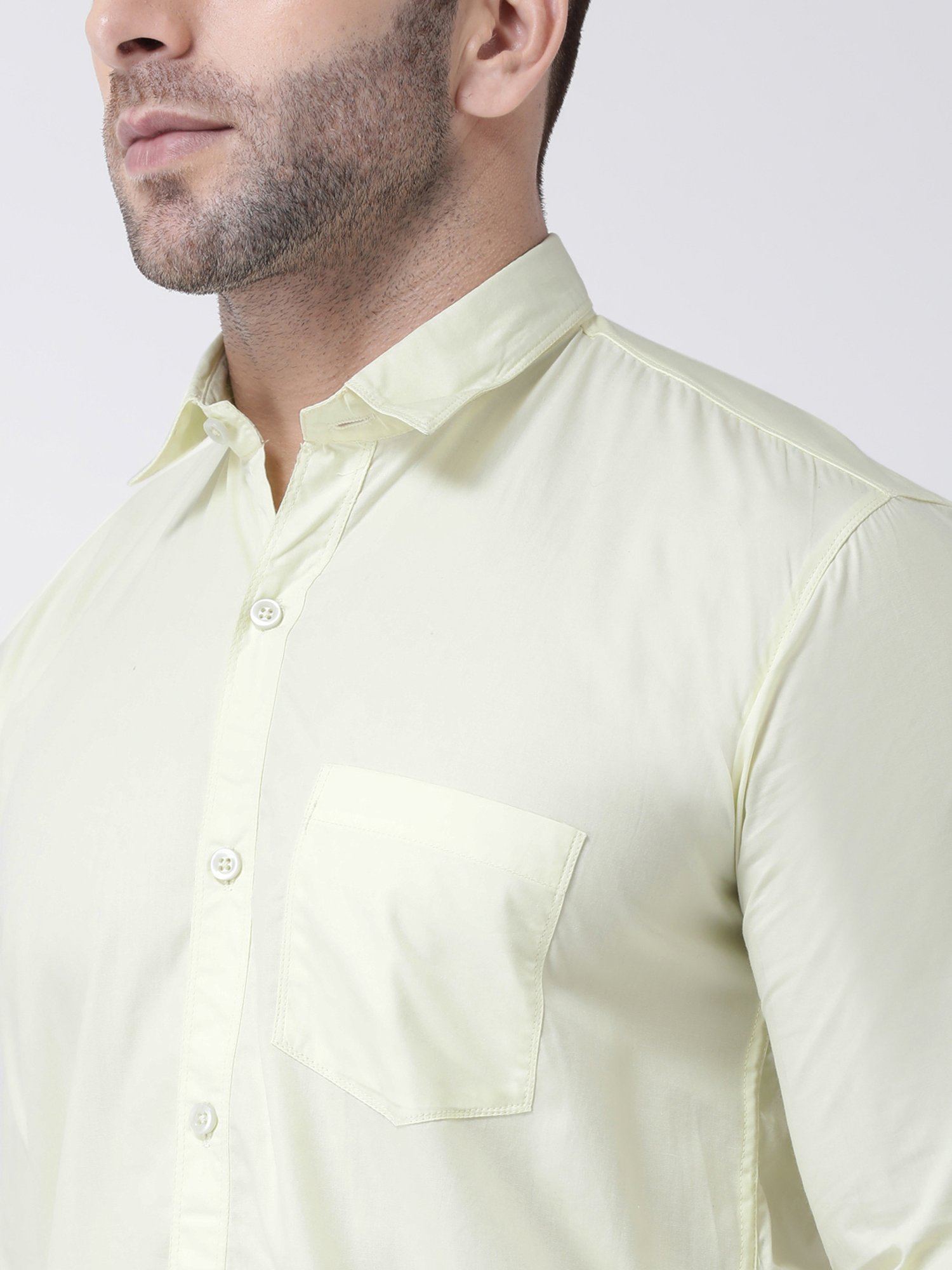 Hangup Plus Lemon Slim Fit Pure Cotton Shirt