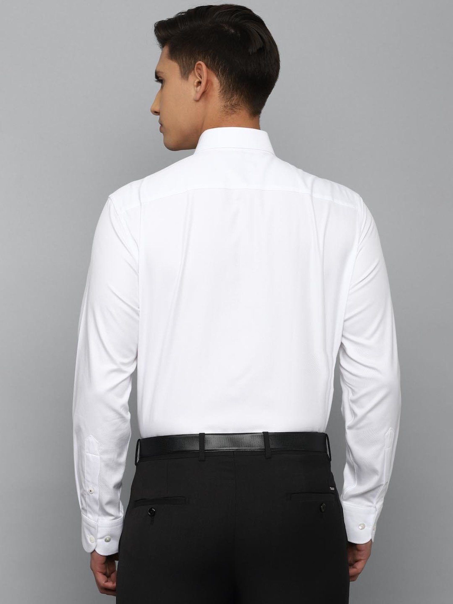 Luxure By Louis Philippe White Cotton Regular Fit Shirt