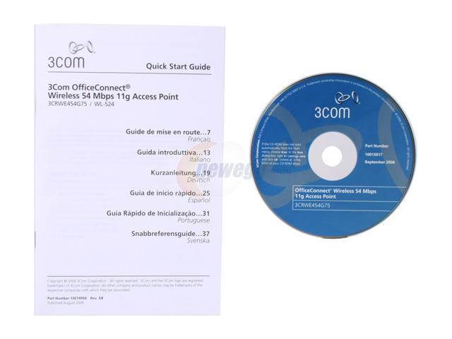 3com 3CRWE454G75 OfficeConnect Wireless 54 Mbps 802.11g Access Point