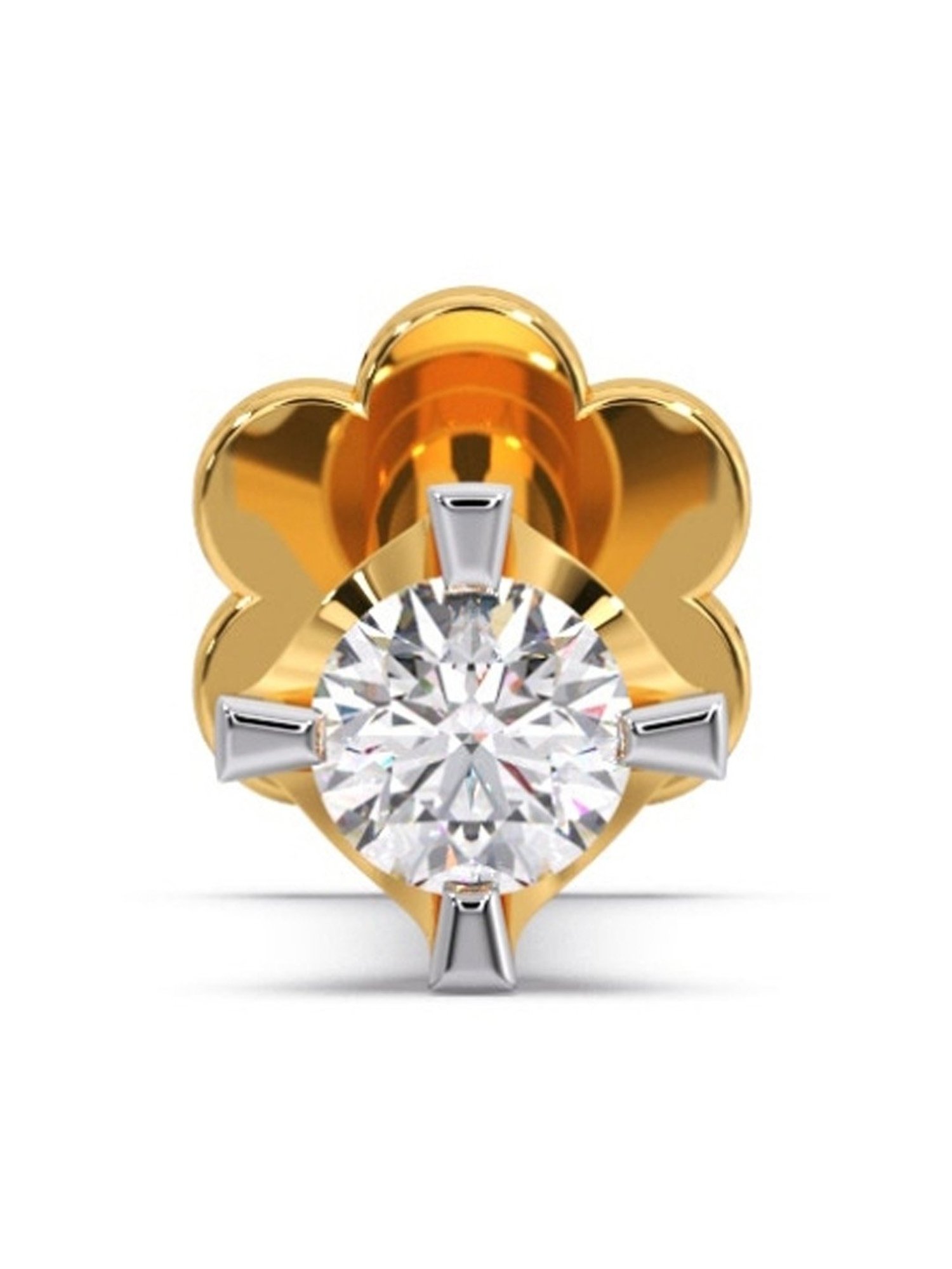 Malabar Gold and Diamonds 18 kt Gold & Diamond Nosepin