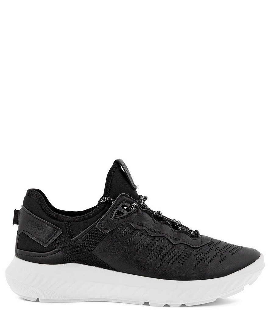 ECCO ATH-1FW Leather And Fabric Lace-Up Sneakers
