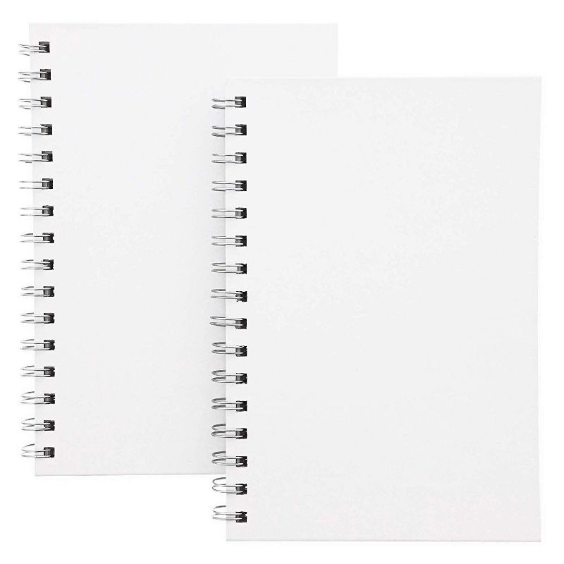 Paper Junkie 2-Pack Desk Calendar Flip Photo Album White Picture Frames, 8.25x5.5 Inch