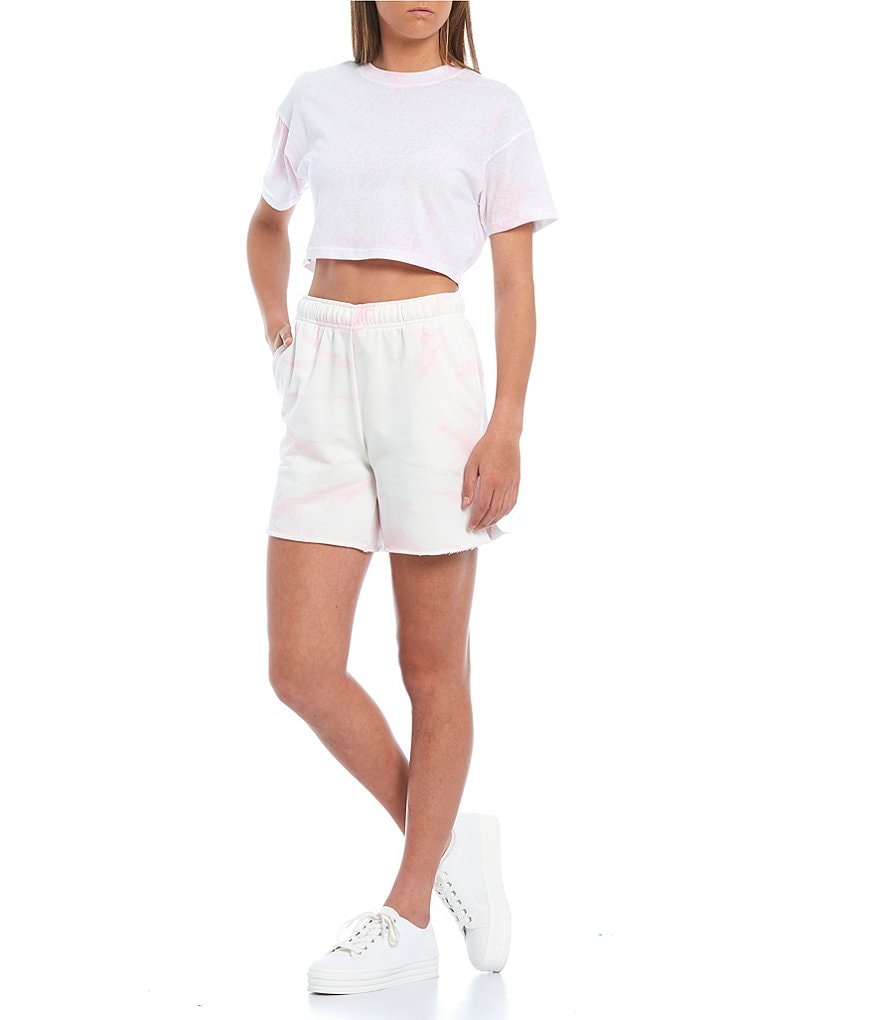 NIA Mid Length High Rise Tie Dye Coordinating Shorts