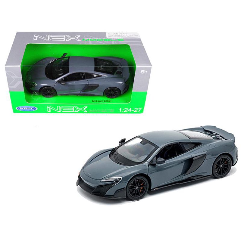 McLaren 675LT Coupe Gray 1/24-1/27 Diecast Model Car by Welly