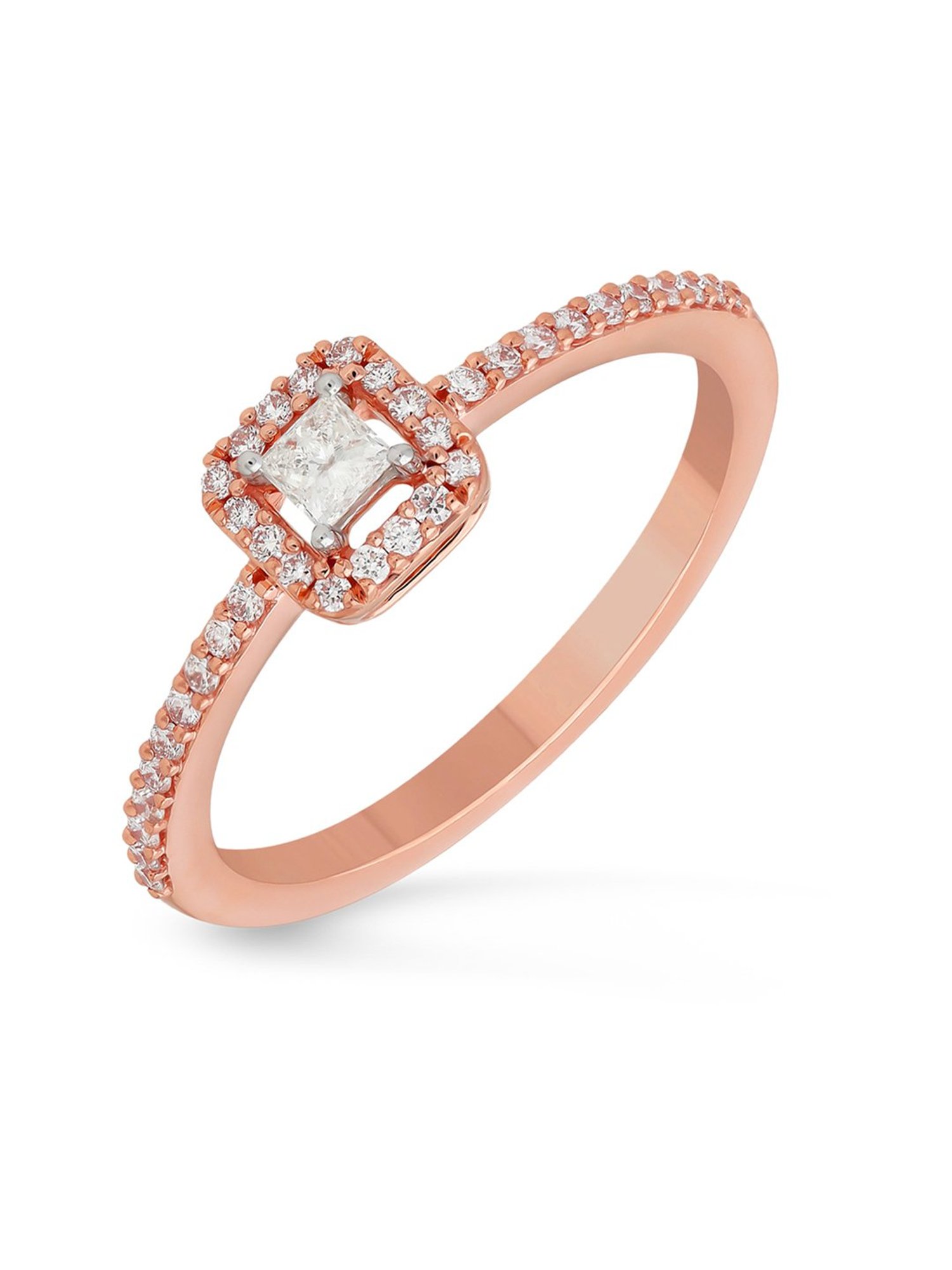 Mia By Tanishq Nature's Finest 14k Yellow Zigzag Treasures Gold Diamond Ring