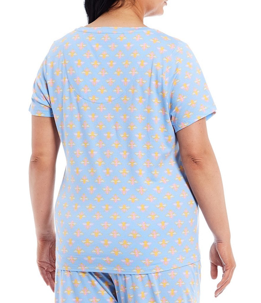 Sleep Sense Plus Graphic Bees Print Jersey Knit Sleep Tee