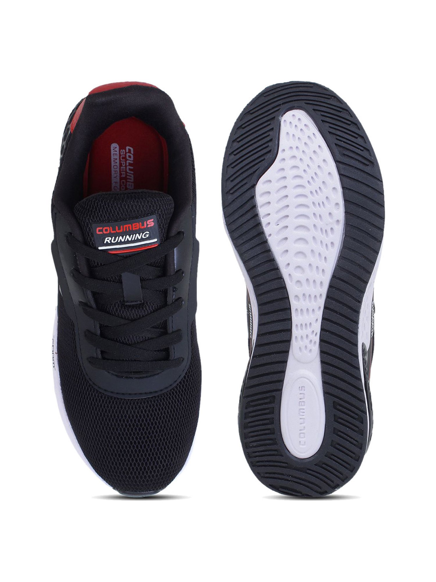 Columbus Men's Black Running Shoes