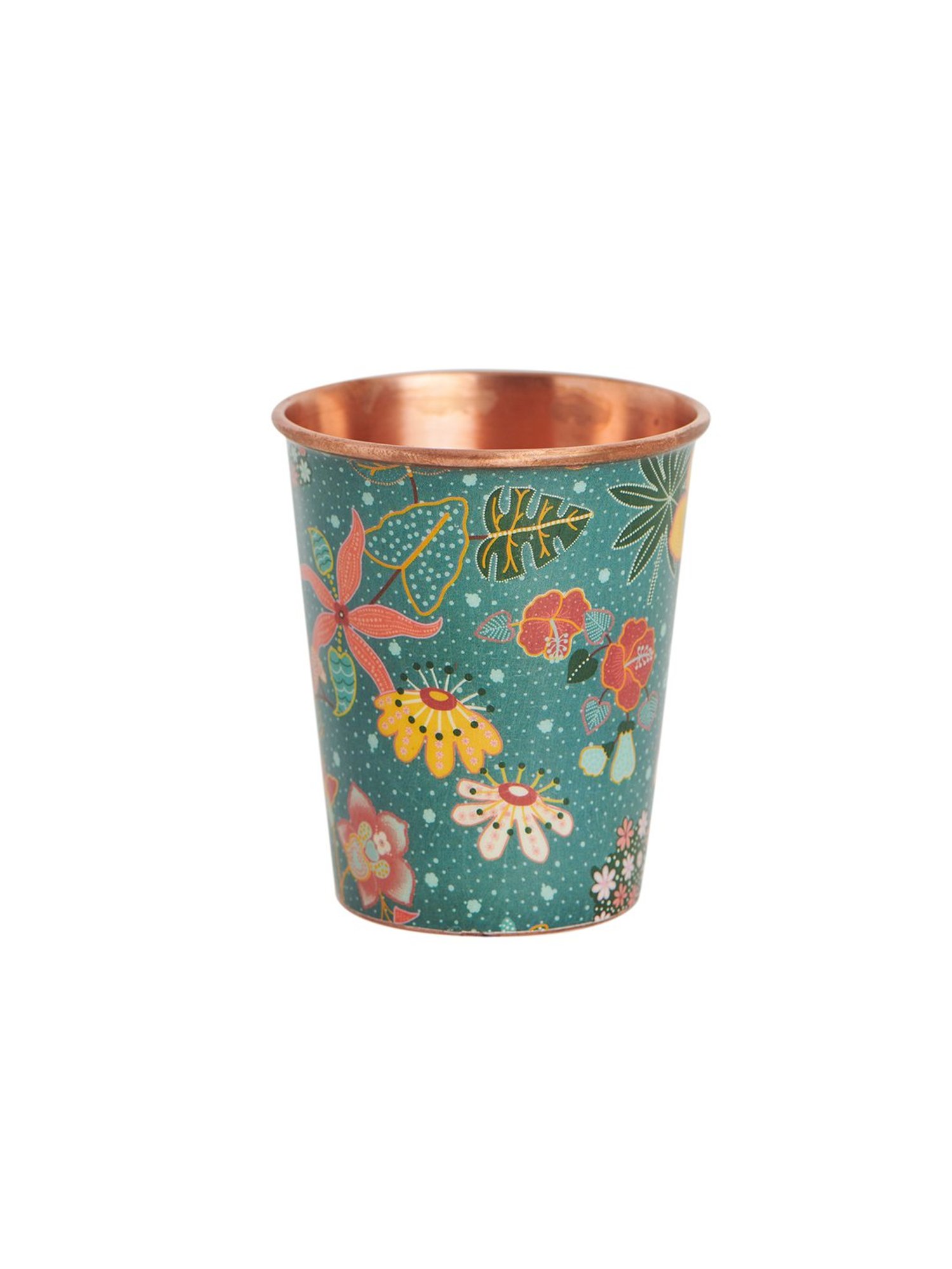 Chumbak Peranaken Tales Batik Printed Green Tumbler (400 ML)