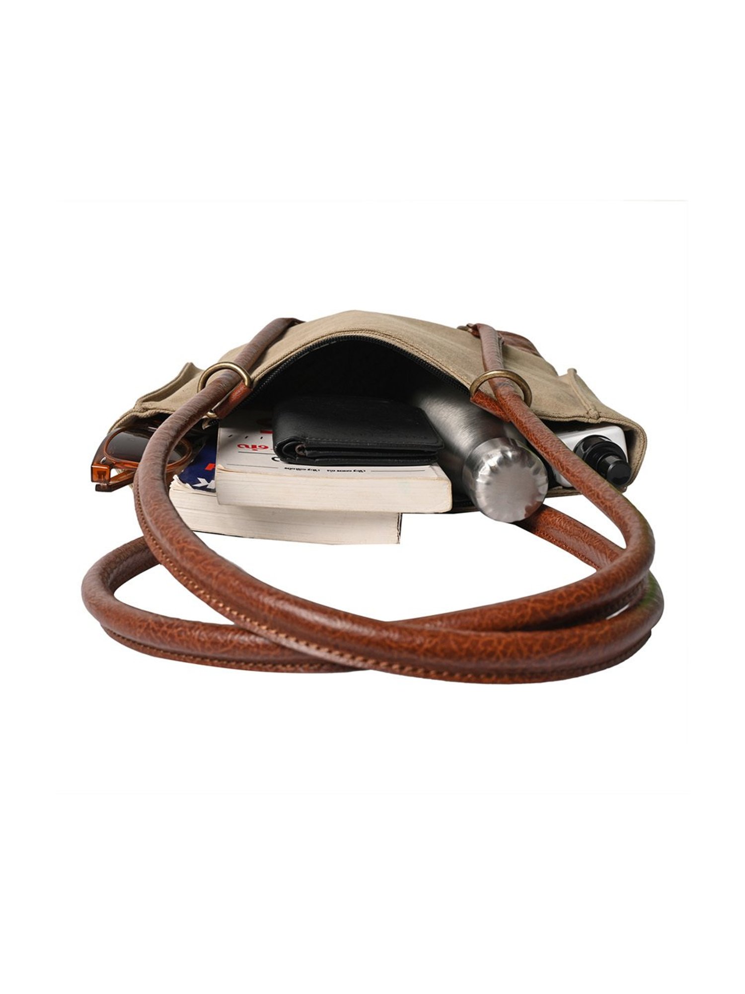 Mona B Beige Convertible Large Tote