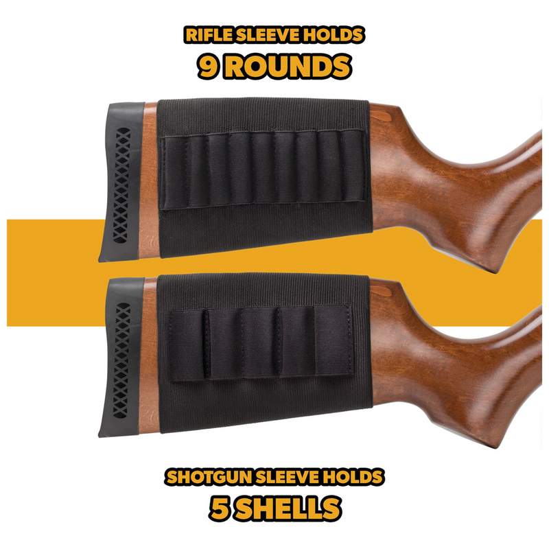 Wild Shot 2pc Butt Stock Ammo Holders for Shotgun and Rifle