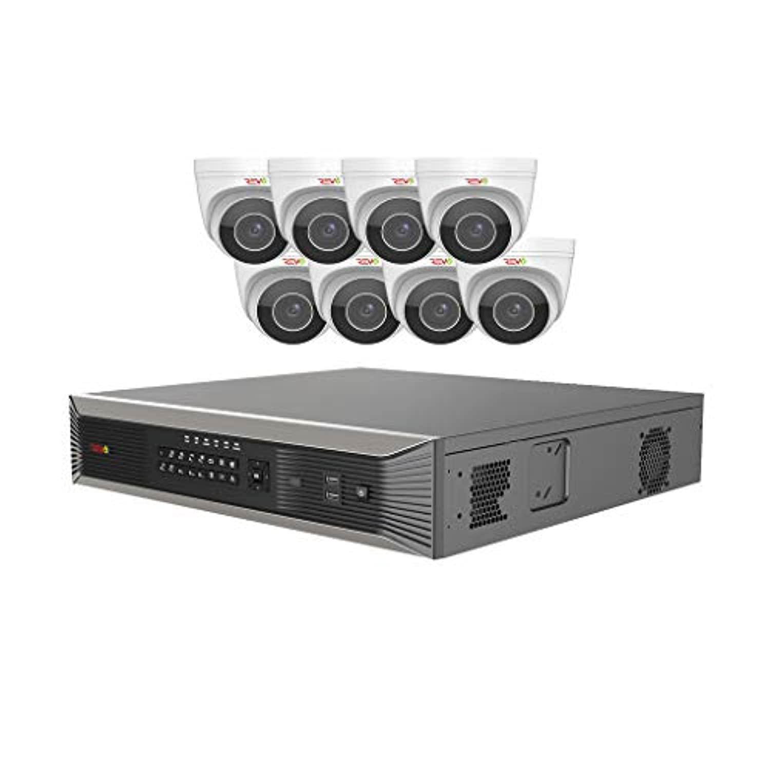 Revo America RUP161BNDL-11 Ultra HD Plus 16 Channel NVR Surveillance System with 8 Audio Capable Motorized Cameras