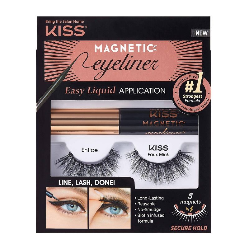 Kiss Magnetic Eyeliner False Eyelash Starter Kit - Entice