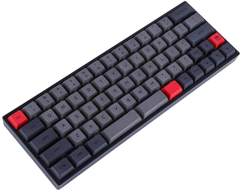 EPOMAKER SK66S 60% Keys Bluetooth 5.1 Wireless Wired Dual Mode Gateron Optical Mechanical Gaming Keyboard with RGB Backlight and PBT Heat Sublimation Keycaps (Gateron Optical Black, Grey Black)