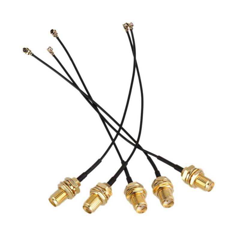 BQLZR 50Pcs SMA Jack Female Bulkhead to IPEX/SMA Connector Grey Pigtail Extension 10cm