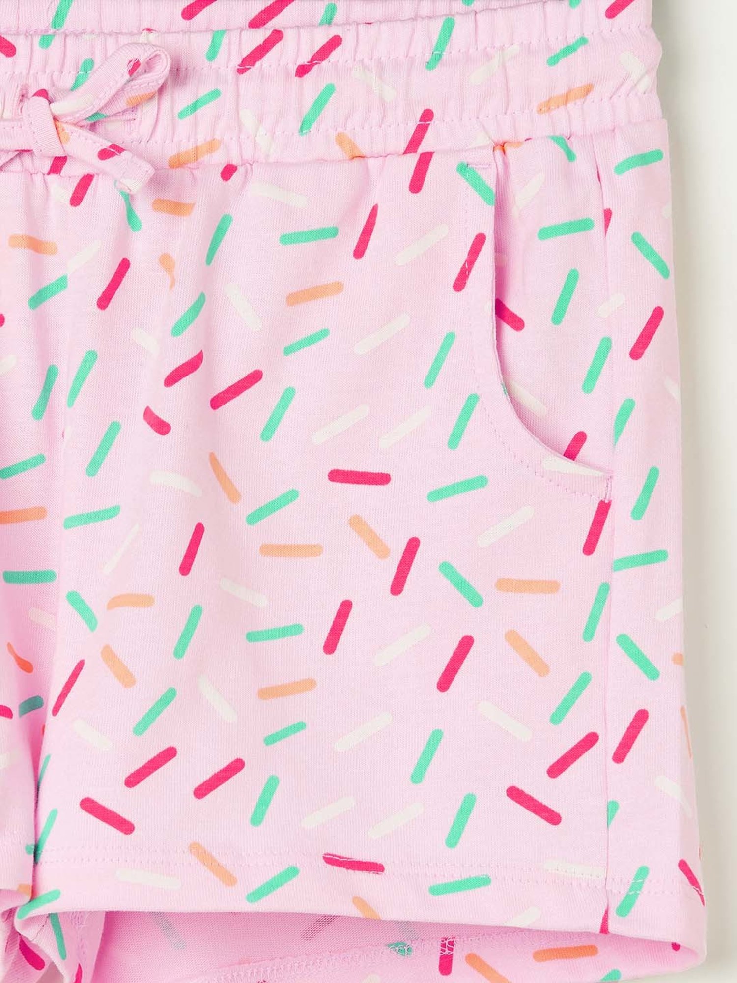 Fame Forever by Lifestyle Kids Pink Cotton Printed Shorts